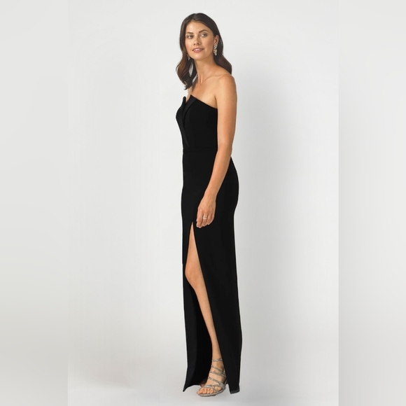 Jay Godfrey Sylvia Elegant Black Strapless Evening Gown - Picture 1 of 8